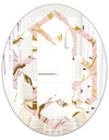 Golden Marble II - Modern Round or Oval Wall Mirror - Hexagon Star