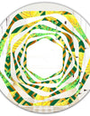 Tropical Gold Luxury Pattern II - Modern Round or Oval Wall Mirror - Whirl