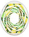 Tropical Gold Luxury Pattern II - Modern Round or Oval Wall Mirror - Whirl
