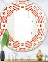 Abstract Retro Geometrical Design IX - Modern Round or Oval Wall Mirror - Wave