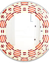 Abstract Retro Geometrical Design IX - Modern Round or Oval Wall Mirror - Wave