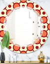 Abstract Retro Geometrical Design IX - Modern Round or Oval Wall Mirror - Triple C