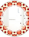 Abstract Retro Geometrical Design IX - Modern Round or Oval Wall Mirror - Triple C