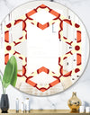Abstract Retro Geometrical Design IX - Modern Round or Oval Wall Mirror - Hexagon Star