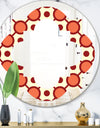 Abstract Retro Geometrical Design IX - Modern Round or Oval Wall Mirror - Quatrefoil