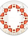 Abstract Retro Geometrical Design IX - Modern Round or Oval Wall Mirror - Quatrefoil