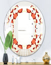 Abstract Retro Geometrical Design IX - Modern Round or Oval Wall Mirror - Space