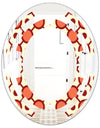 Abstract Retro Geometrical Design IX - Modern Round or Oval Wall Mirror - Space