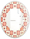 Abstract Retro Geometrical Design IX - Modern Round or Oval Wall Mirror - Wave