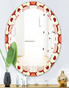 Abstract Retro Geometrical Design IX - Modern Round or Oval Wall Mirror - Triple C