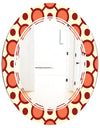 Abstract Retro Geometrical Design IX - Modern Round or Oval Wall Mirror - Triple C