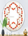 Abstract Retro Geometrical Design IX - Modern Round or Oval Wall Mirror - Hexagon Star