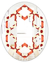 Abstract Retro Geometrical Design IX - Modern Round or Oval Wall Mirror - Hexagon Star