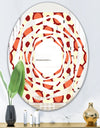 Abstract Retro Geometrical Design IX - Modern Round or Oval Wall Mirror - Whirl