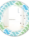Abstract Design Retro Pattern II - Modern Round or Oval Wall Mirror - Triple C