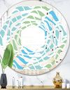 Abstract Design Retro Pattern II - Modern Round or Oval Wall Mirror - Whirl