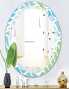 Abstract Design Retro Pattern II - Modern Round or Oval Wall Mirror - Triple C
