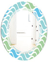 Abstract Design Retro Pattern II - Modern Round or Oval Wall Mirror - Triple C