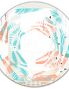 Retro Tropical Foliage II - Modern Round or Oval Wall Mirror - Whirl