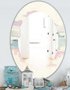 Pink Lifting Fog - Traditional Mirror - Frameless Oval or Round Wall Mirror