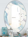 Modern Abstract Drift - Traditional Mirror - Oval or Round Wall Mirror