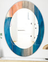 Modern Simply Blue - Modern Mirror - Oval or Round Wall Mirror