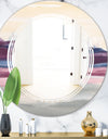 Purple Rock Landscape - Modern Round or Oval Wall Mirror - Triple C