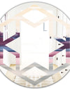 Purple Rock Landscape - Modern Round or Oval Wall Mirror - Hexagon Star