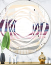Purple Rock Landscape - Modern Round or Oval Wall Mirror - Whirl