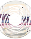 Purple Rock Landscape - Modern Round or Oval Wall Mirror - Whirl