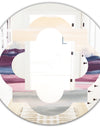 Purple Rock Landscape - Modern Round or Oval Wall Mirror - Quatrefoil