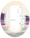 Purple Rock Landscape - Modern Round or Oval Wall Mirror - Triple C