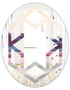 Purple Rock Landscape - Modern Round or Oval Wall Mirror - Hexagon Star