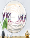 Purple Rock Landscape - Modern Round or Oval Wall Mirror - Whirl