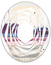 Purple Rock Landscape - Modern Round or Oval Wall Mirror - Whirl