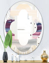 Purple Rock Landscape - Modern Round or Oval Wall Mirror - Quatrefoil