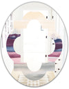 Purple Rock Landscape - Modern Round or Oval Wall Mirror - Quatrefoil