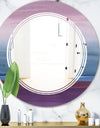 Purple Rock Landscape III - Modern Round or Oval Wall Mirror - Triple C