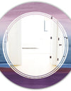 Purple Rock Landscape III - Modern Round or Oval Wall Mirror - Triple C