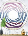 Purple Rock Landscape III - Modern Round or Oval Wall Mirror - Whirl