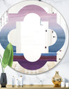Purple Rock Landscape III - Modern Round or Oval Wall Mirror - Quatrefoil