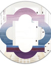 Purple Rock Landscape III - Modern Round or Oval Wall Mirror - Quatrefoil