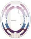 Purple Rock Landscape III - Modern Round or Oval Wall Mirror - Space