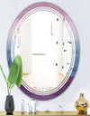 Purple Rock Landscape III - Modern Round or Oval Wall Mirror - Triple C