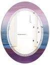 Purple Rock Landscape III - Modern Round or Oval Wall Mirror - Triple C