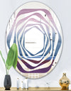 Purple Rock Landscape III - Modern Round or Oval Wall Mirror - Whirl