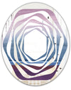 Purple Rock Landscape III - Modern Round or Oval Wall Mirror - Whirl