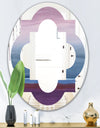 Purple Rock Landscape III - Modern Round or Oval Wall Mirror - Quatrefoil