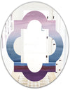 Purple Rock Landscape III - Modern Round or Oval Wall Mirror - Quatrefoil