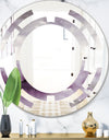 Midnight At The Lake II Amethyst and Grey - Modern Round or Oval Wall Mirror - Space